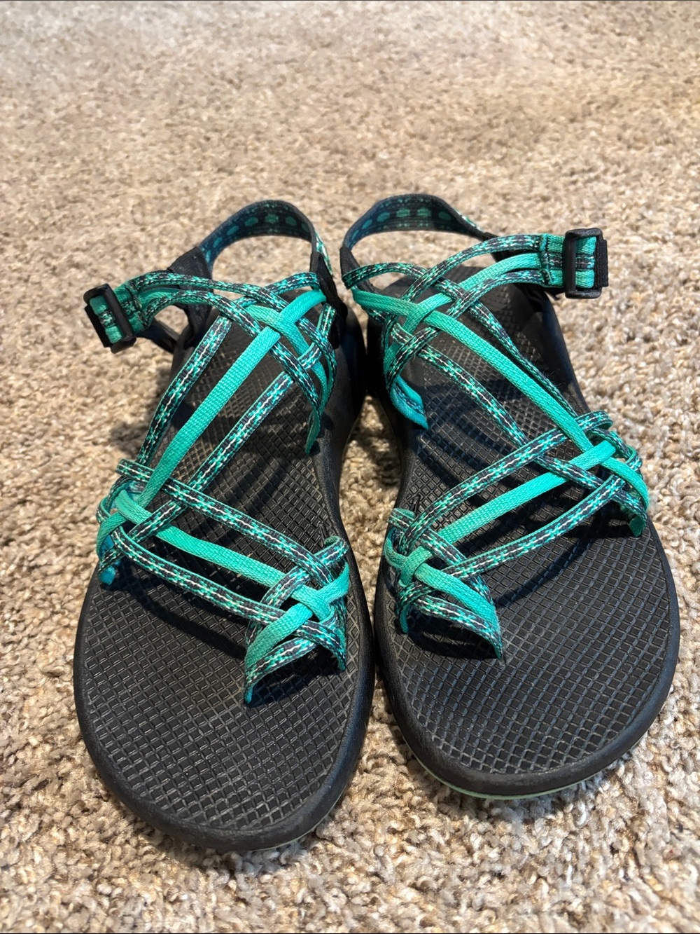 Chaco Women's Teal Strappy Hiking Sandals